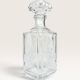 Cut crystal whisky carafe with wheat decoration