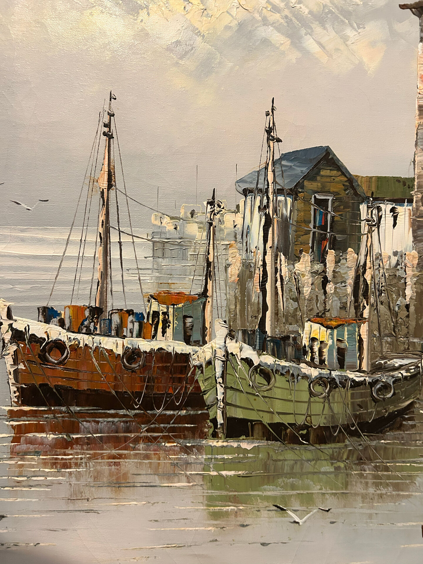 Painting, marine signed W. Jones