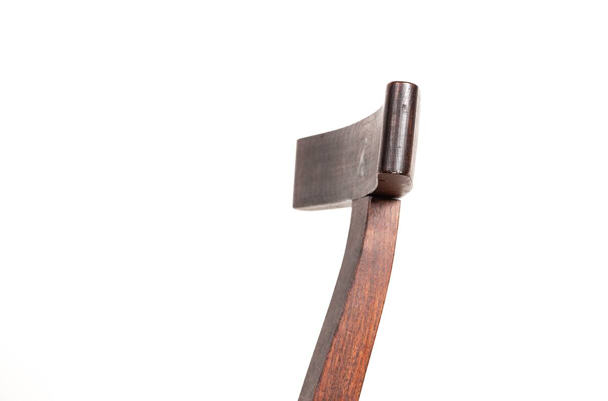 Set of 4 Scandinavian chairs in solid Elm, model T in the style of Olavi Hannin.