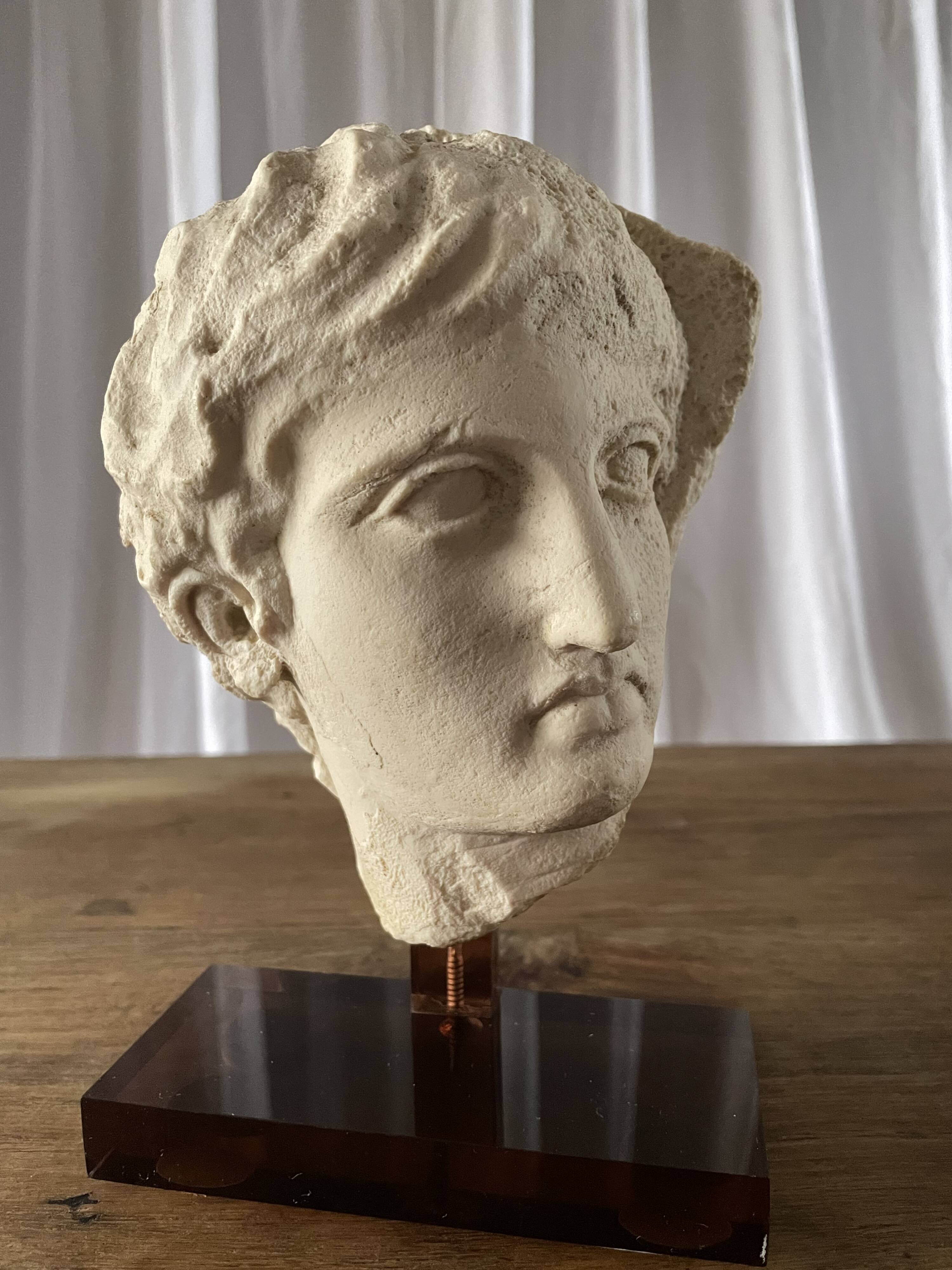 Ancient Greek head – Ephebe – Cast from the Louvre Museum