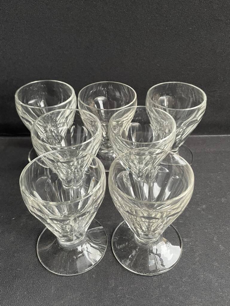 7 port glasses cut crystal