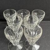 7 verres à porto cristal taillé