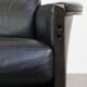 Fauteuil design en cuir noir de Giorgetti