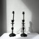 Pair of antique candlestick lamp bases