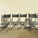 Wrought iron chairs and armchairs