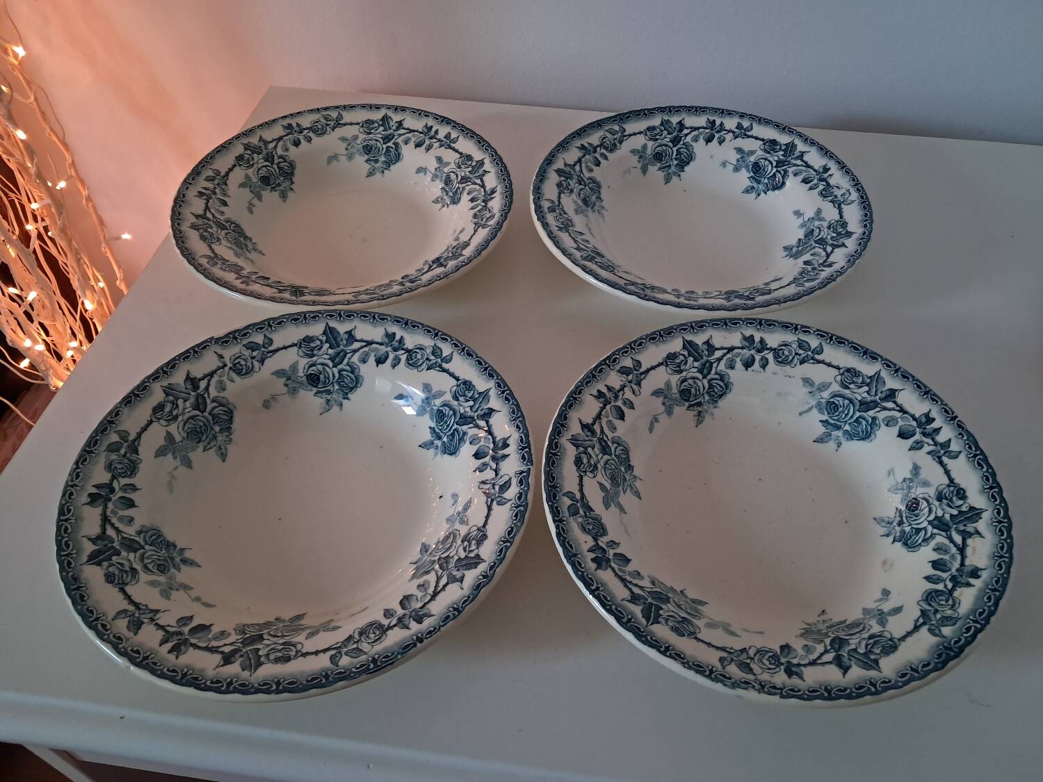 Plates crown of roses. Iron earth