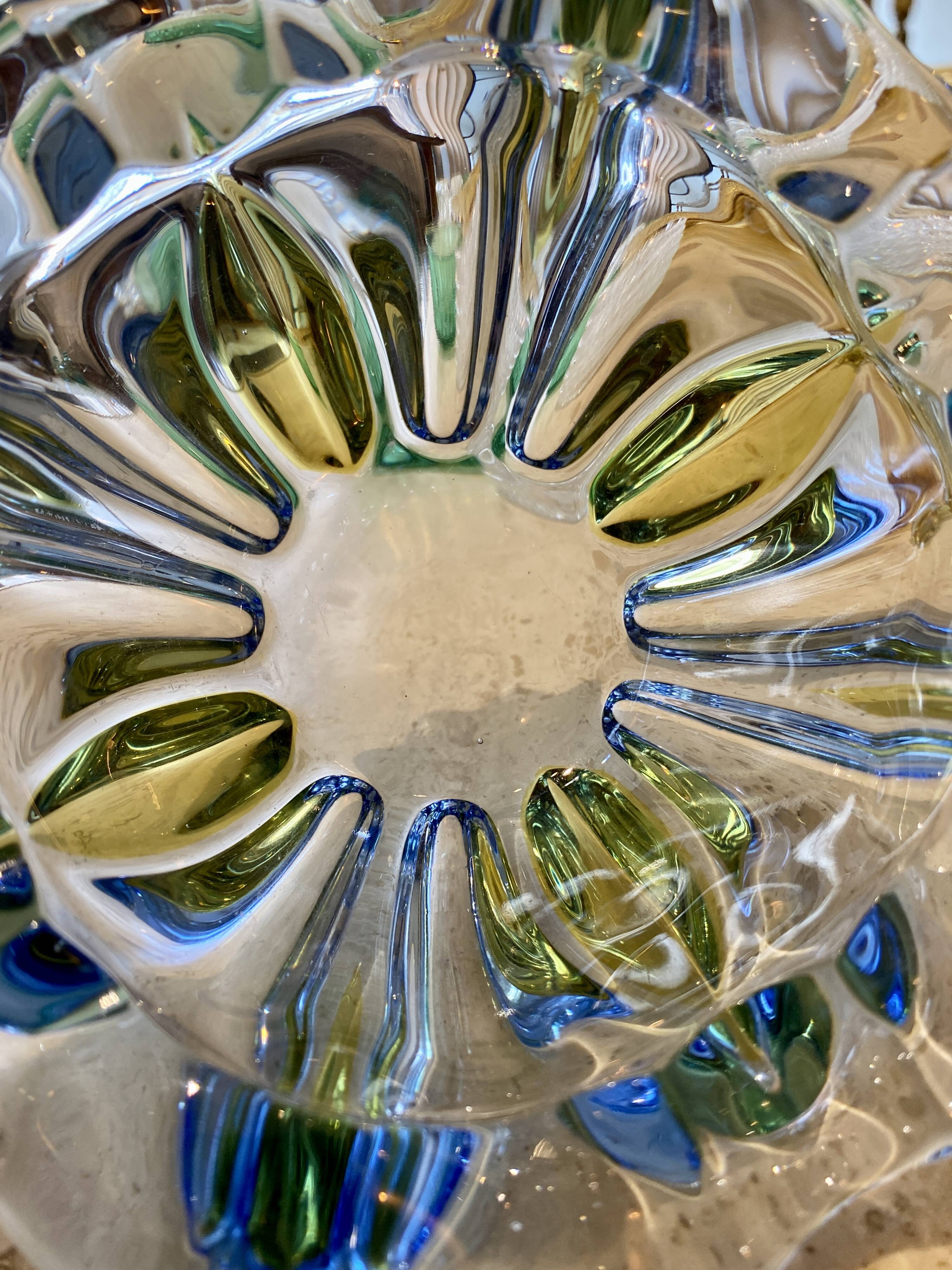 Two-tone Murano ashtray