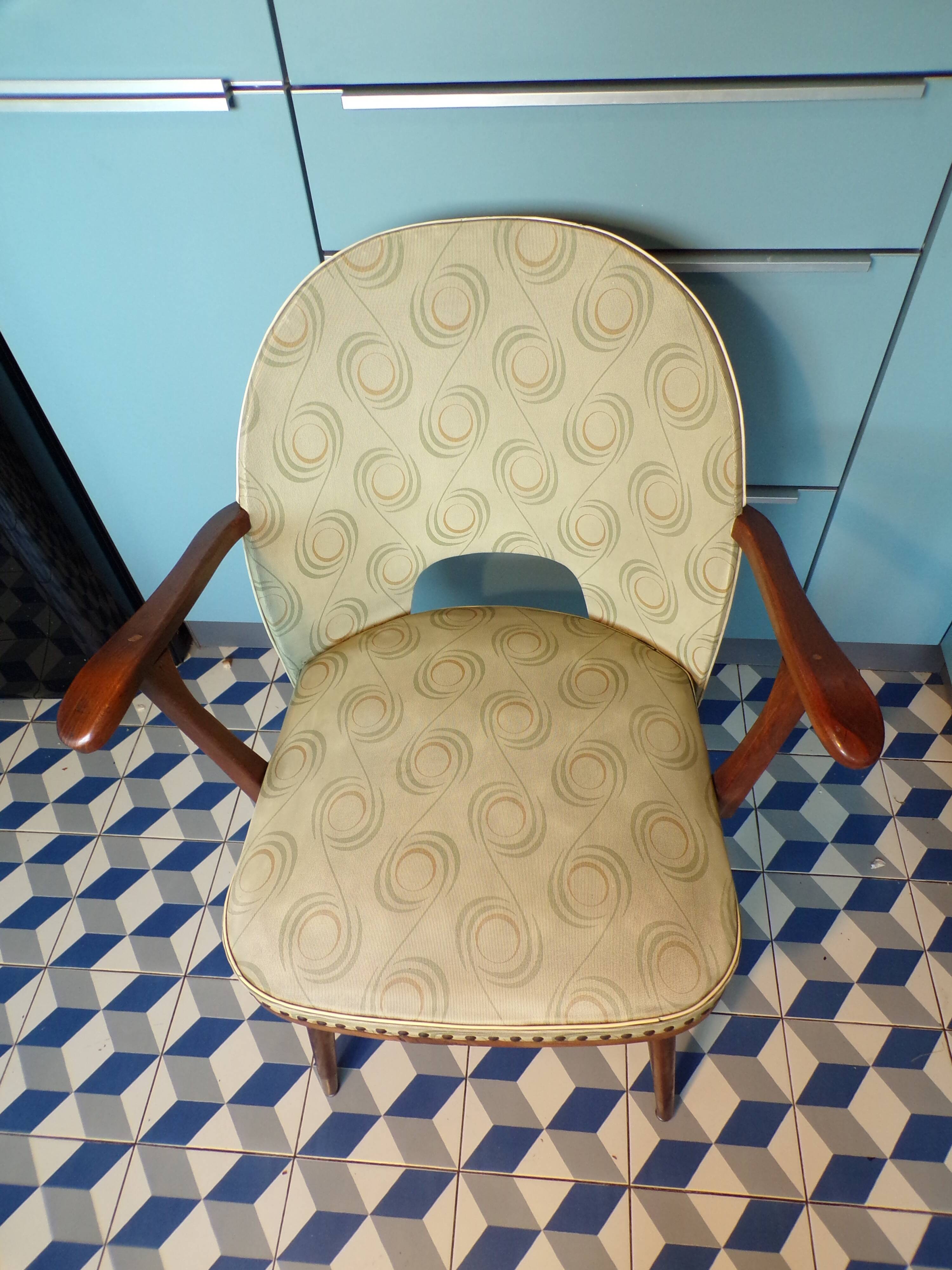 Vintage 1960s vinyl armchair
