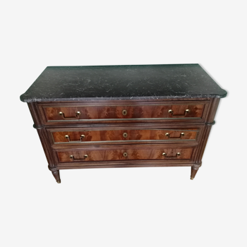 Chest of drawers mahogany marble top