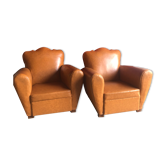 Pair of club armchairs