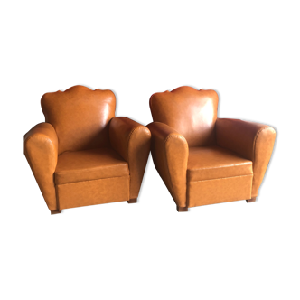 Paire de fauteuils clubs