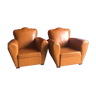 Pair of club armchairs