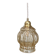 Vintage globe pendant light in bubbled amber glass
