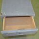 Vintage grey painted pine chest of drawers, 1950s, industrial style, 4 drawers.