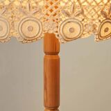 Lampadaire en bois et textile de Suède