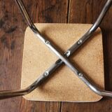 Stool formica light gray stripes