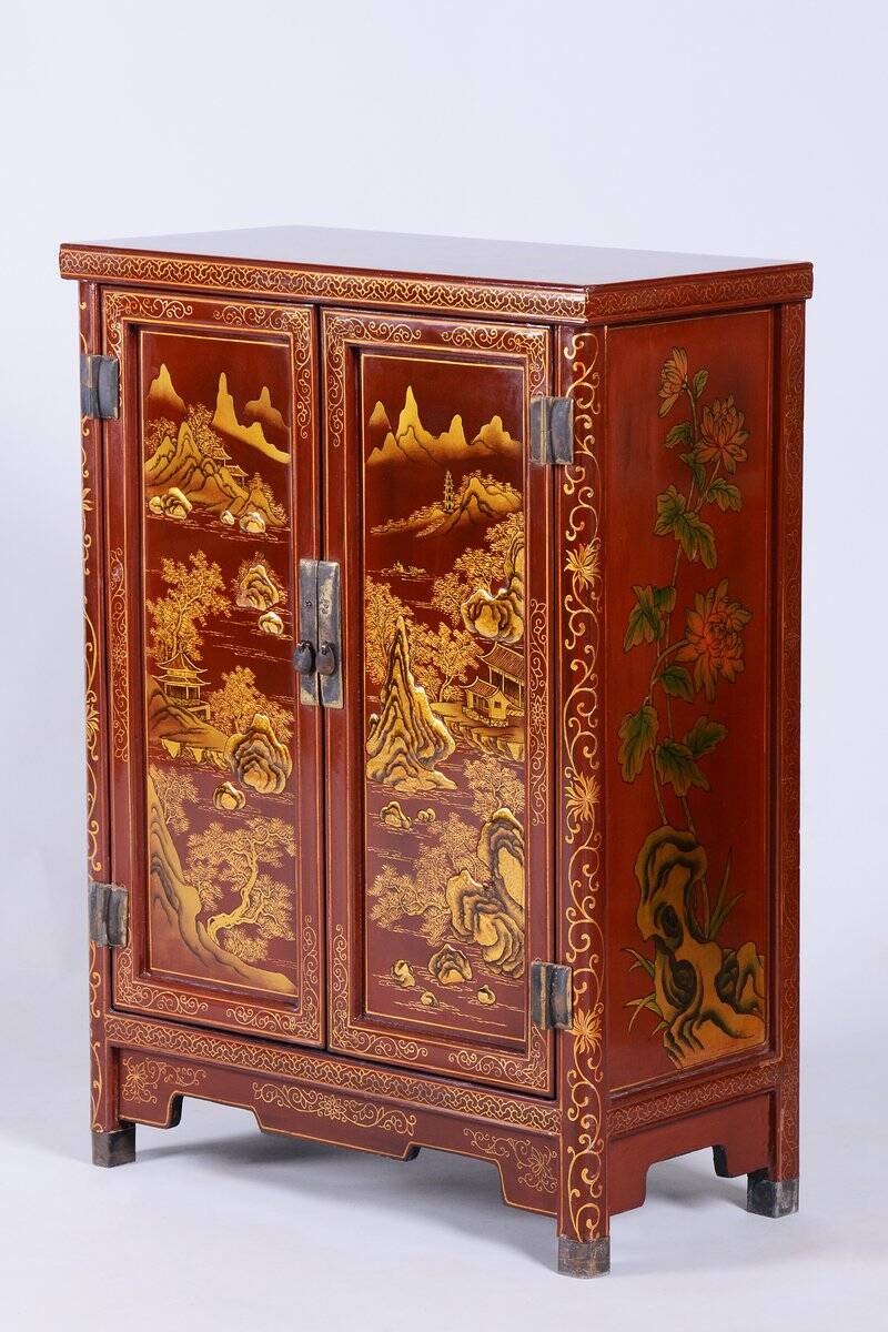 Small Asian-Style Cabinet in Wood, 1850s