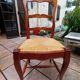 6 cherry wood chairs in Louis XV style