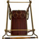 Bar drinks trolley in brass and wood from Maison Jansen