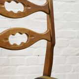 Set of four oak and wool dining room chairs by Henning Kjaernulf, 1960's