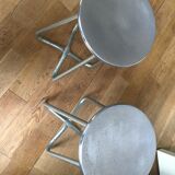 80s aluminium cast iron stool habitat
