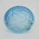 Old degue chandelier, suspension basin art deco 1 fire, in blue glass paste. signed degué