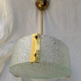 1970s glass pendant light