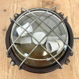 Black Industrial Cast Iron Wall or Ceiling Light from Elektrosvit, 1960s