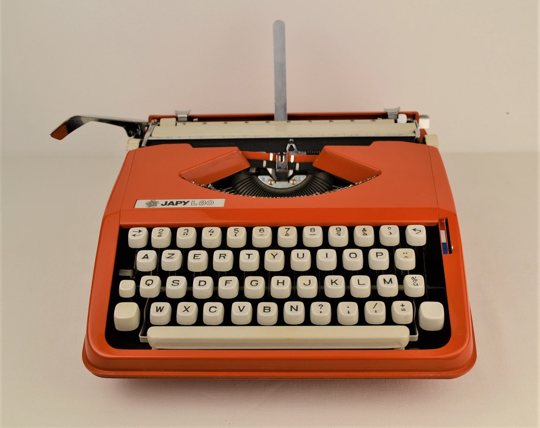Japy L80 Hermes Orange 1970 Typewriter