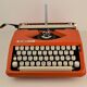 Japy L80 Hermes Orange 1970 Typewriter