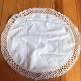 Napperon en coton état neuf crocheté diamètre 29 cm