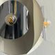 Vintage Space Age pendant  in white Steel and Chrome , 1970's Italian
