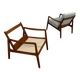 Fauteuils danois en teck par Ole Wanscher années 1960 MidCentury