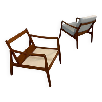 Danish Teak Easy chairs by Ole Wanscher 1960s MidCentury