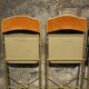 Lot de 6 chaises pliantes en velours et métal doré