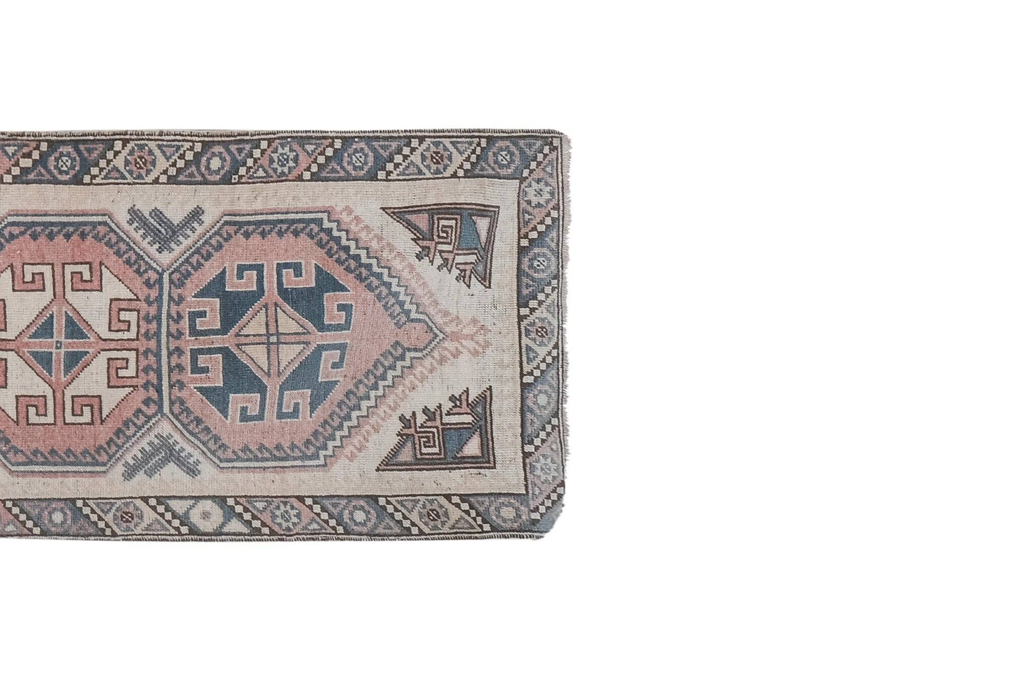 Vintage Turkish hallway rug 67x317 cm
