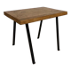 Metal and raw wood side table