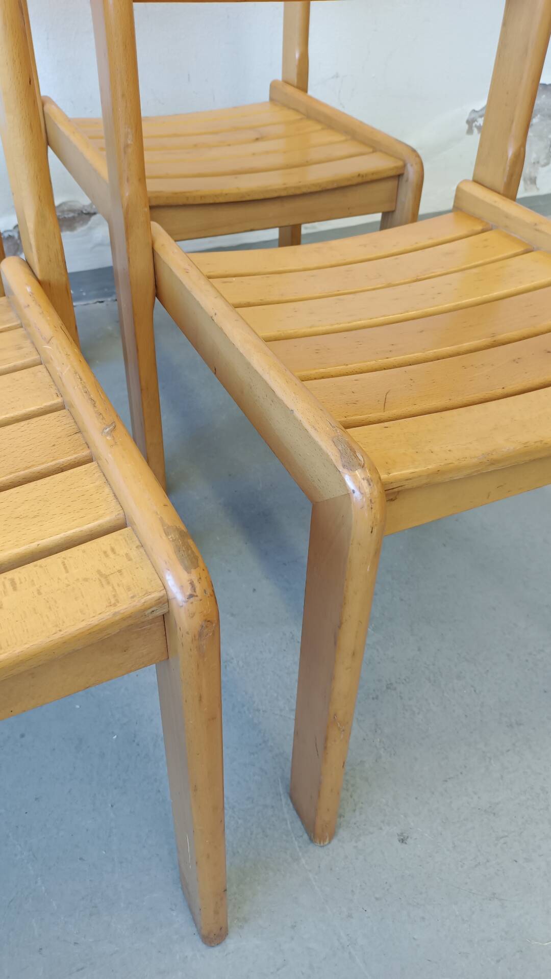 Set of beech chairs