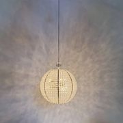 Brass & acrylic ball hanging lamp pendant by Emil Stejnar, 1950s