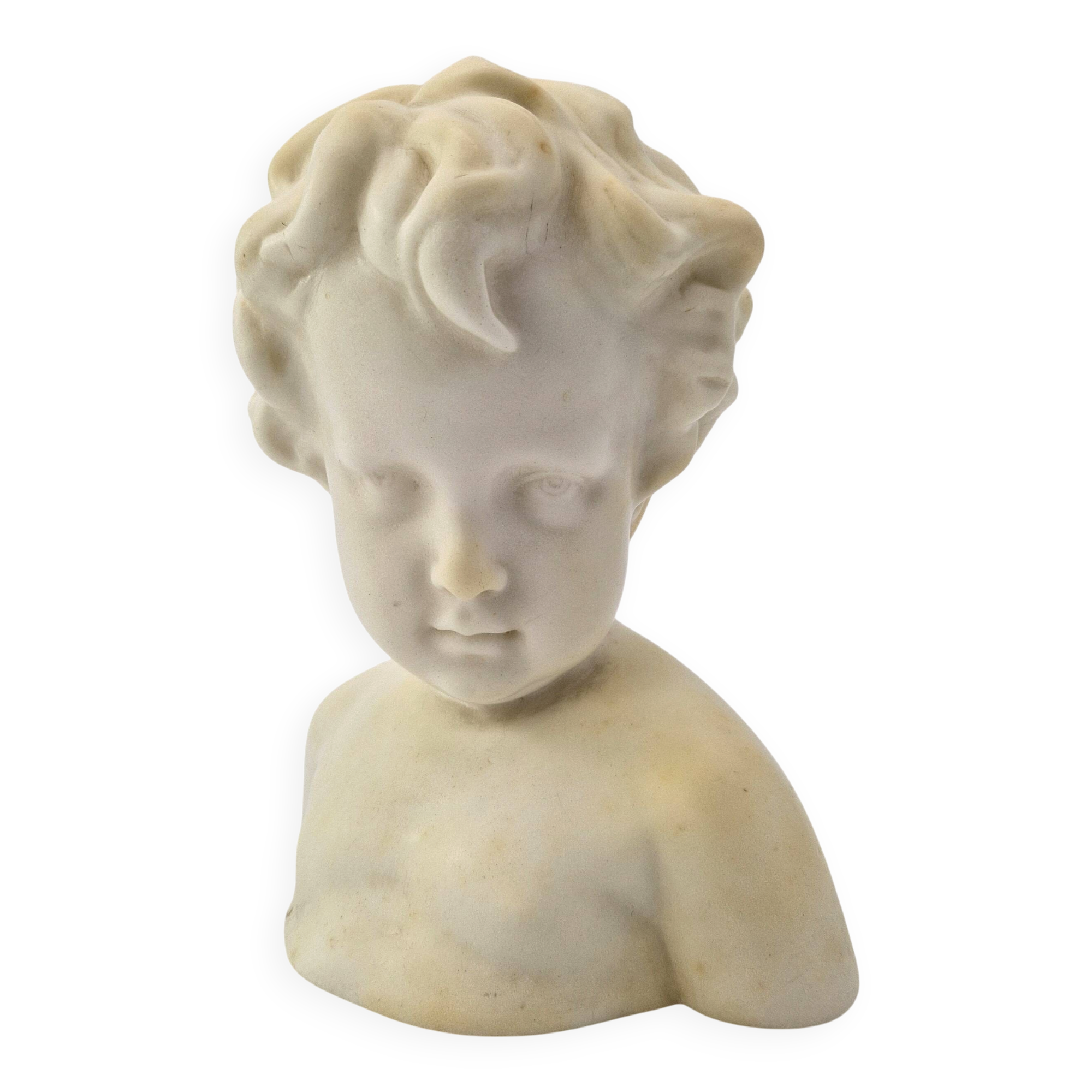 Vintage wax child statue - sculpture