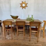 Farm table bistro bar restaurant oak workshop