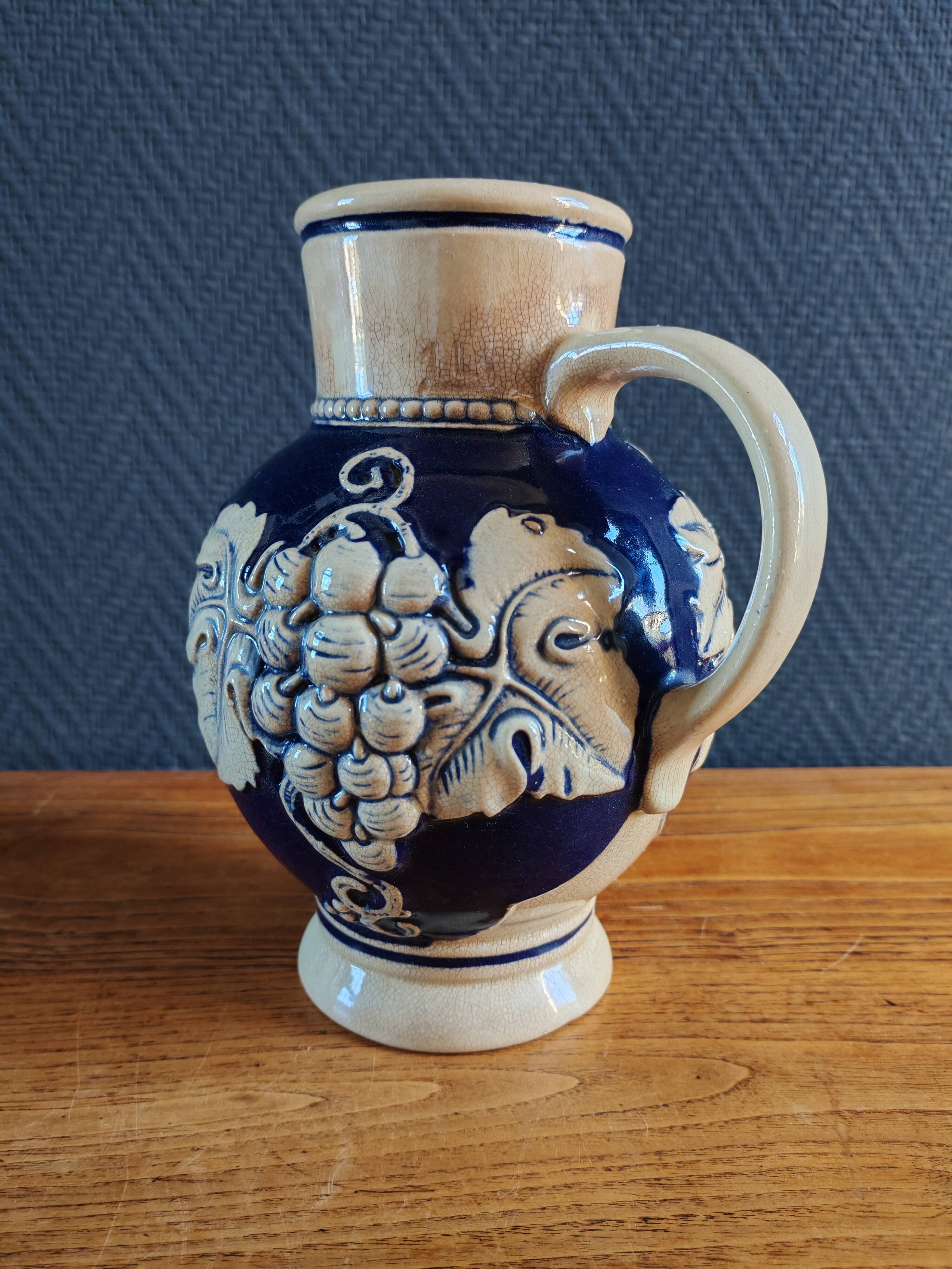 Old Stoneware Wine Jug from Westerwald, Germany