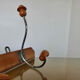 Coat rack bistro 3 hooks metal and wood 30s 40