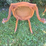 Set of three regency cane chairs