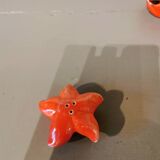 Vallauris vintage Barbotine condiment set