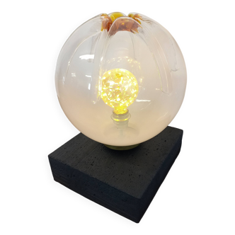 Lampe à poser vintage Mazzega en verre de Murano