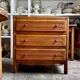 Dark wood 3-drawer chest of drawers