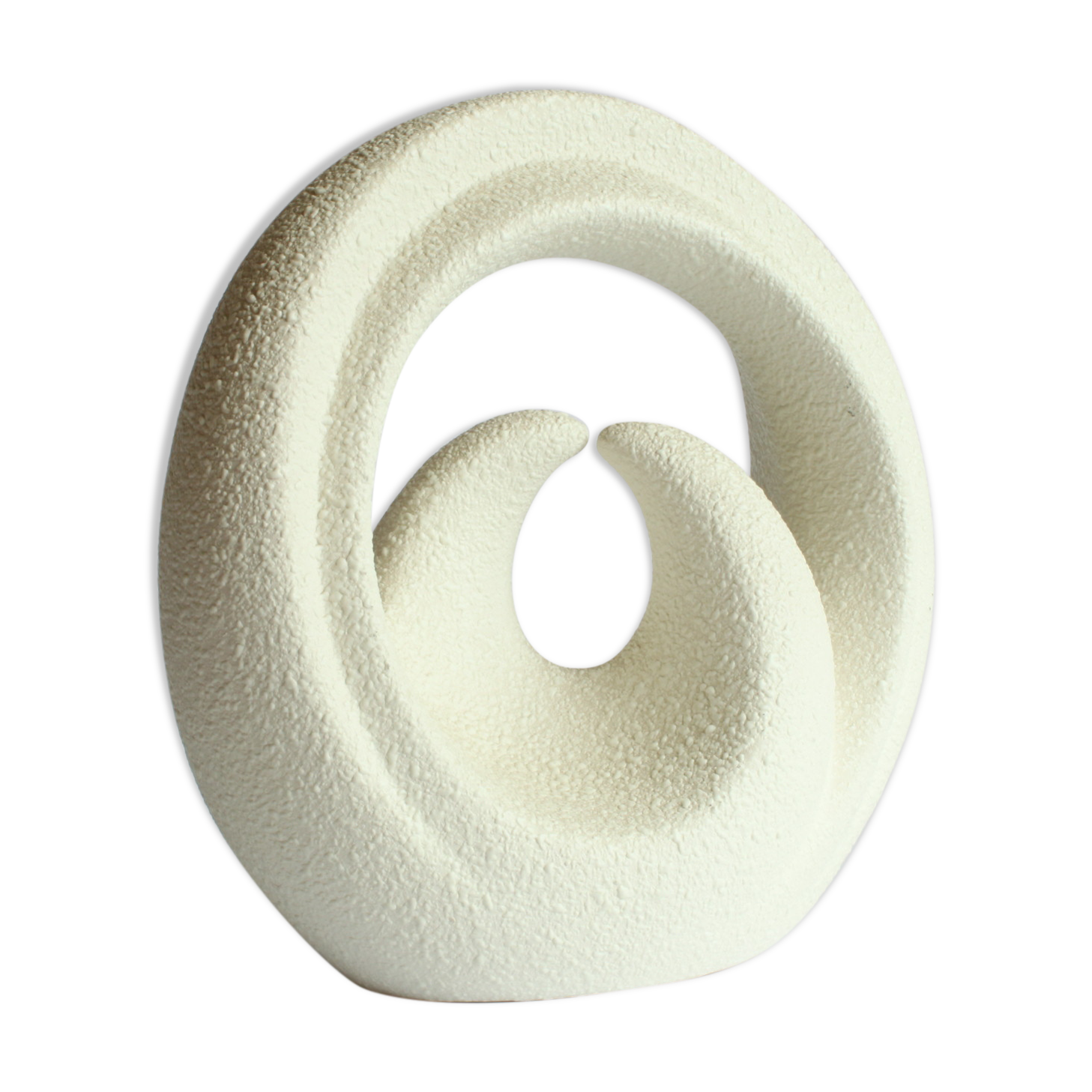 Vase cercles croisés de Roberto Rigon pour Bertoncello, Italie années 1970