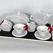 Ceramic Tea Set by Mas for Memphis Milano, 1980s, Set of 7