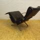 Tecno P40 chaise longue  , cuir noir